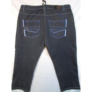 RK Jeans Co Jeans Mens 44x32 Dark Wash Straight Contrast Stitch Denim Big & Tall